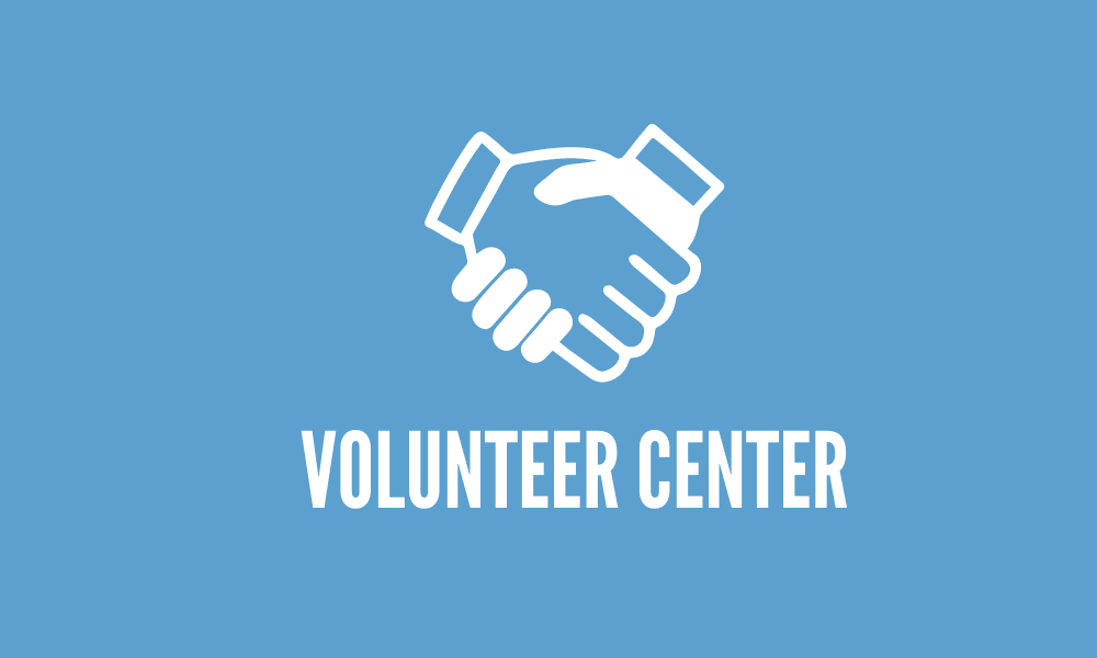 Volunteer center, image of two hands shaking