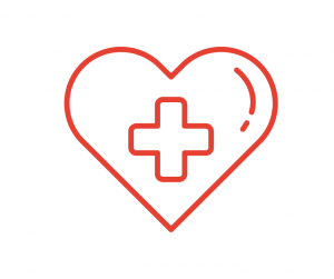 Heart with first aid symbol