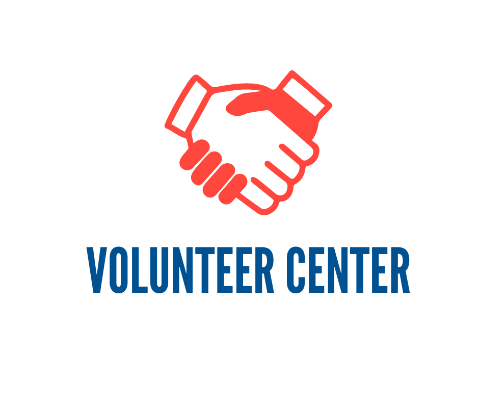 Shaking hands volunteer center